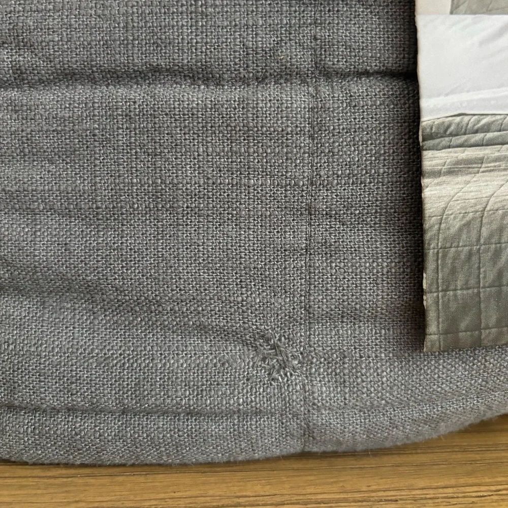 Casaluna Gray Linen Blend Quilt
